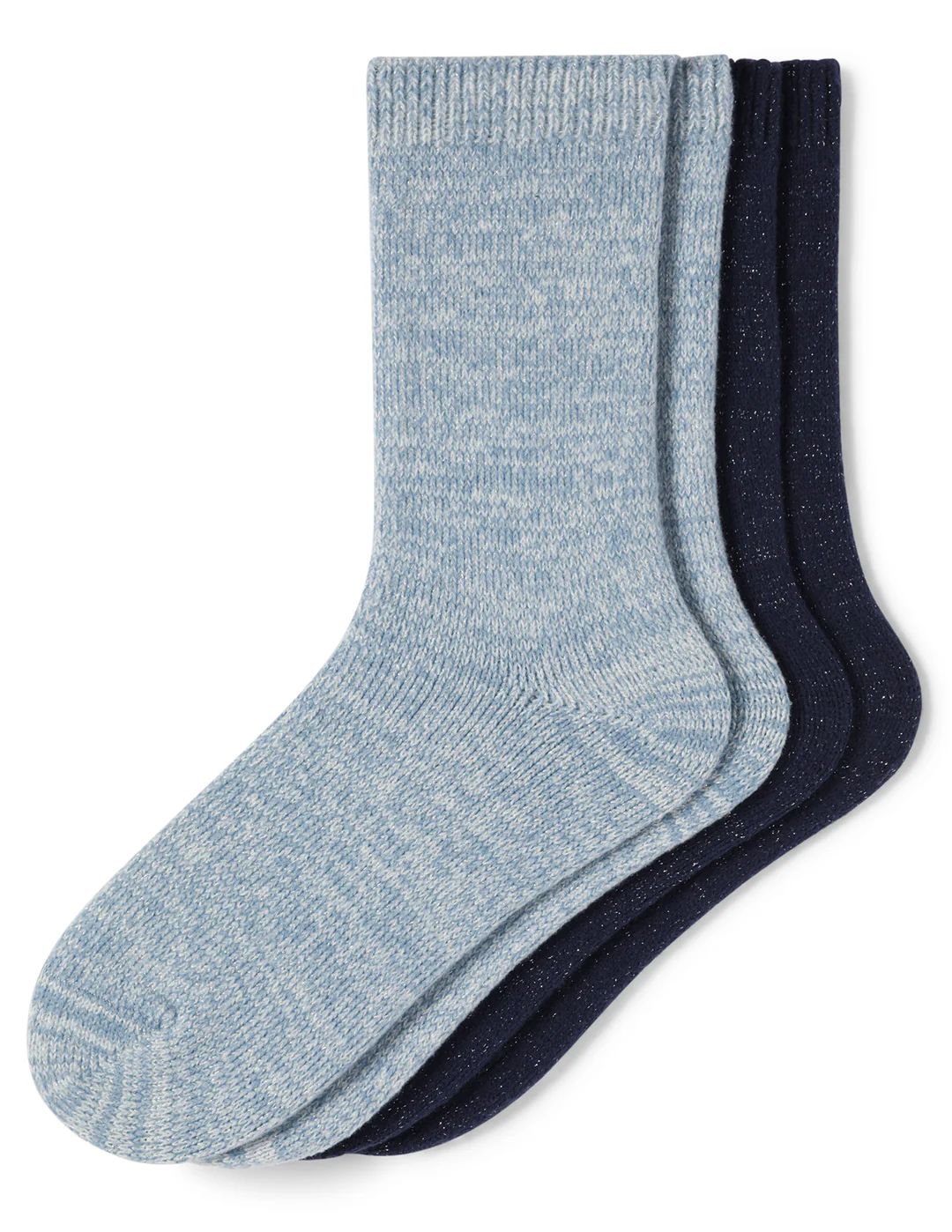 Sparkled Marl Crew Socks 2 Pair Pack