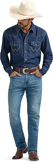 Wrangler Long Sleeve Denim Collection Classic Fit