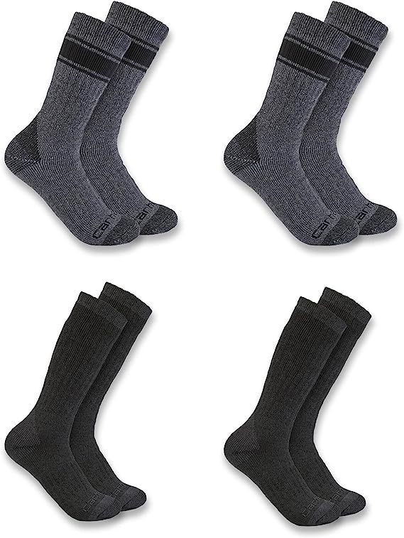 Men's Carhartt Force Work Sock Box Set 4 Pair