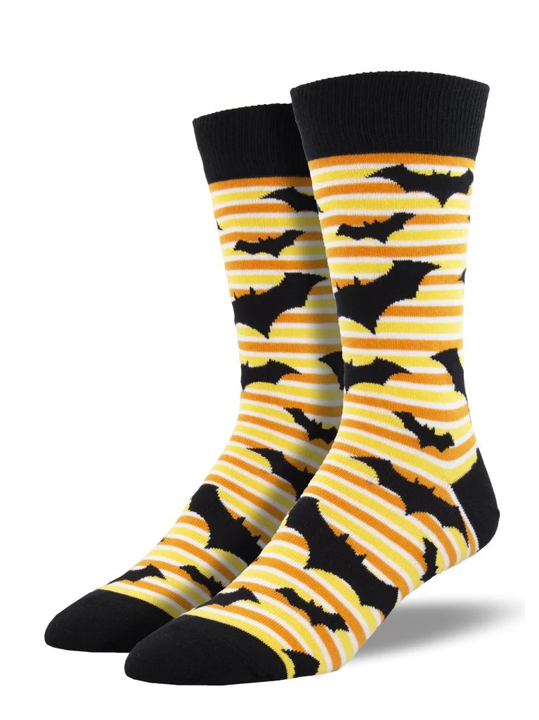 Halloween Bats Socks Men