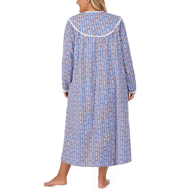 Long Sleeve Flannel Gown Plus Size