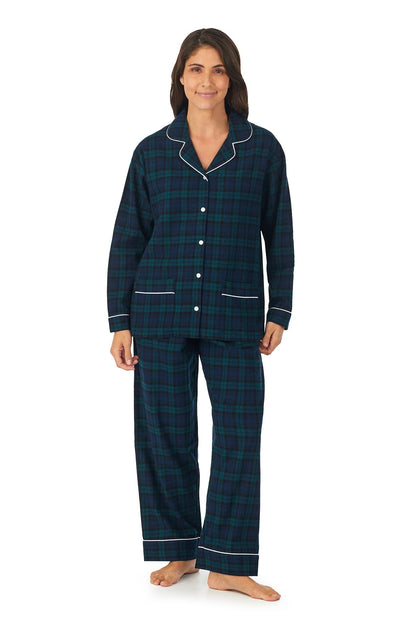 Classic Notch Collar Flannel PJ Set