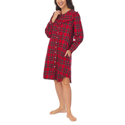 Flannel Long Sleeve Nightshirt