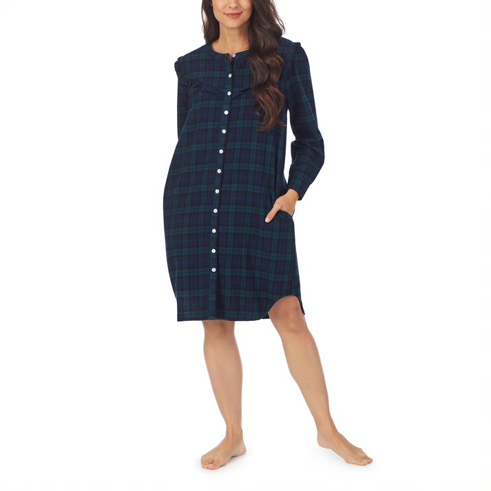 Flannel Long Sleeve Nightshirt