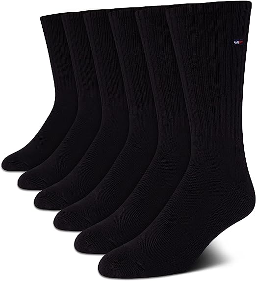 Men's Athletic Crew Socks - 6-Pack