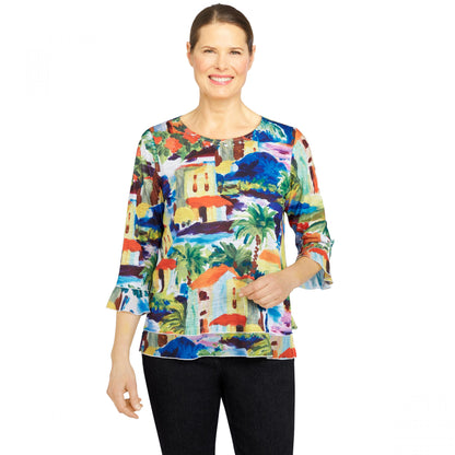 Amalfi Coast Scenic Crew Neck Shirt