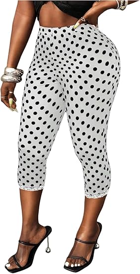 Women Polka Dot Classic Capri