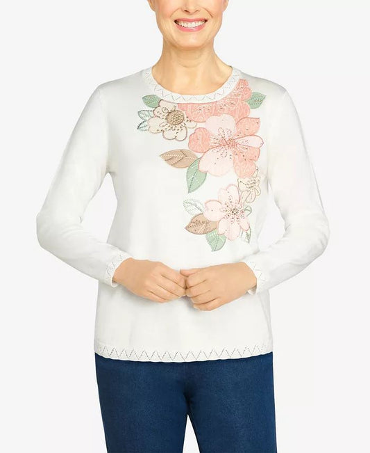 Echo Canyon Floral Applique Yoke Shirt Plus