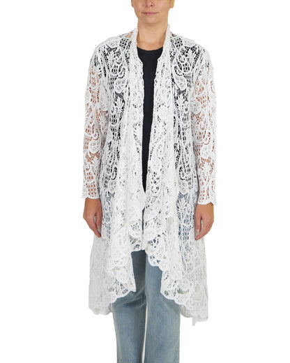 Elegant Long Drape Front Kimono Sweater