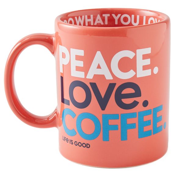 Diner Mug Peace Love Coffee