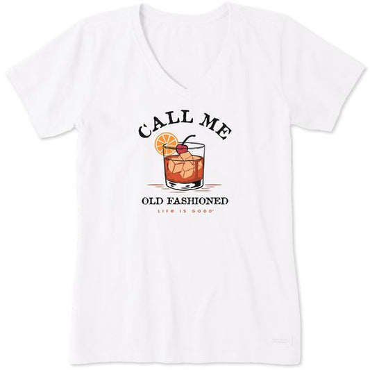Crusher Call Me Old Fashioned V Neck Tee Shirt