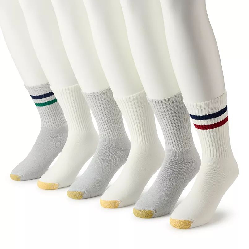 Men's Sport 656 Cotton Short Crew 6-Pack Socks