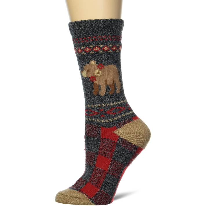 Women Boot Crew Bear Fairisle