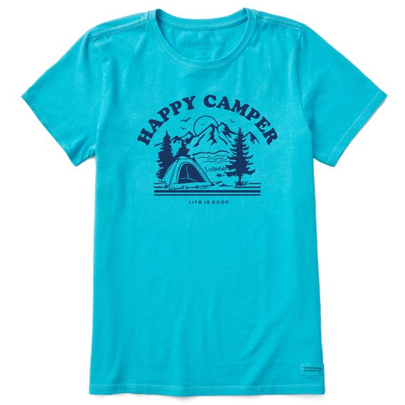 Women Crusher Happy Camper Tee Shirt