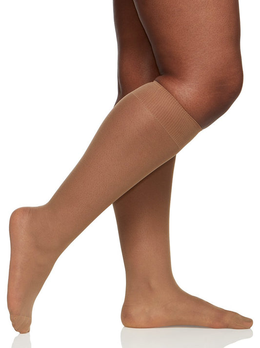 3 Pair Pack Queen All Day Sheer Knee High with Reinforced Toe