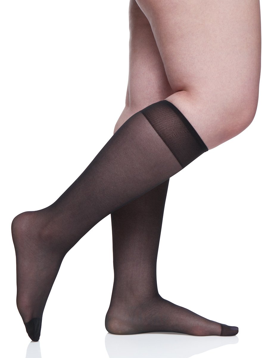 3 Pair Pack Queen All Day Sheer Knee High with Reinforced Toe