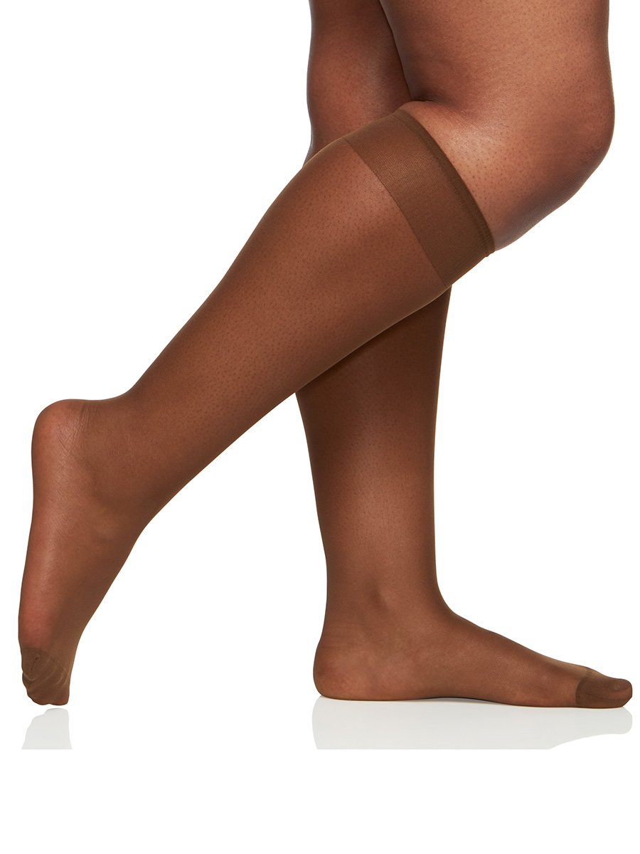 3 Pair Pack Queen All Day Sheer Knee High with Reinforced Toe