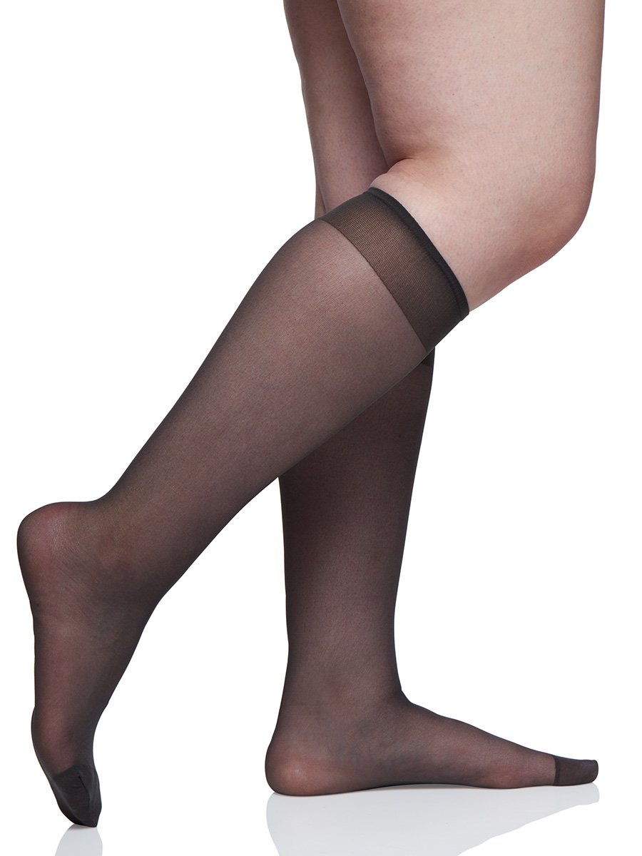 3 Pair Pack Queen All Day Sheer Knee High with Reinforced Toe