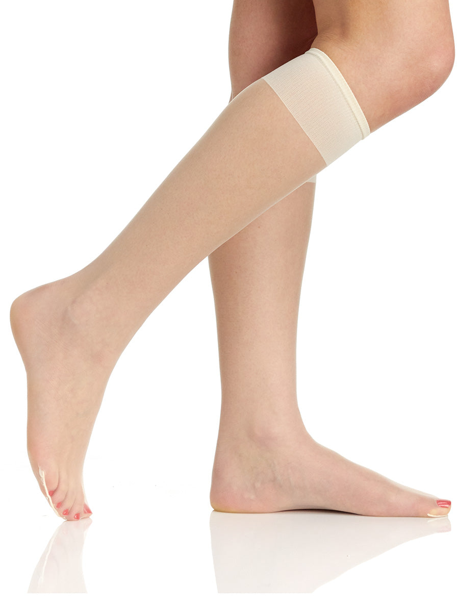 3 Pair Pack Ultra Sheer Knee High with Sandalfoot Toe