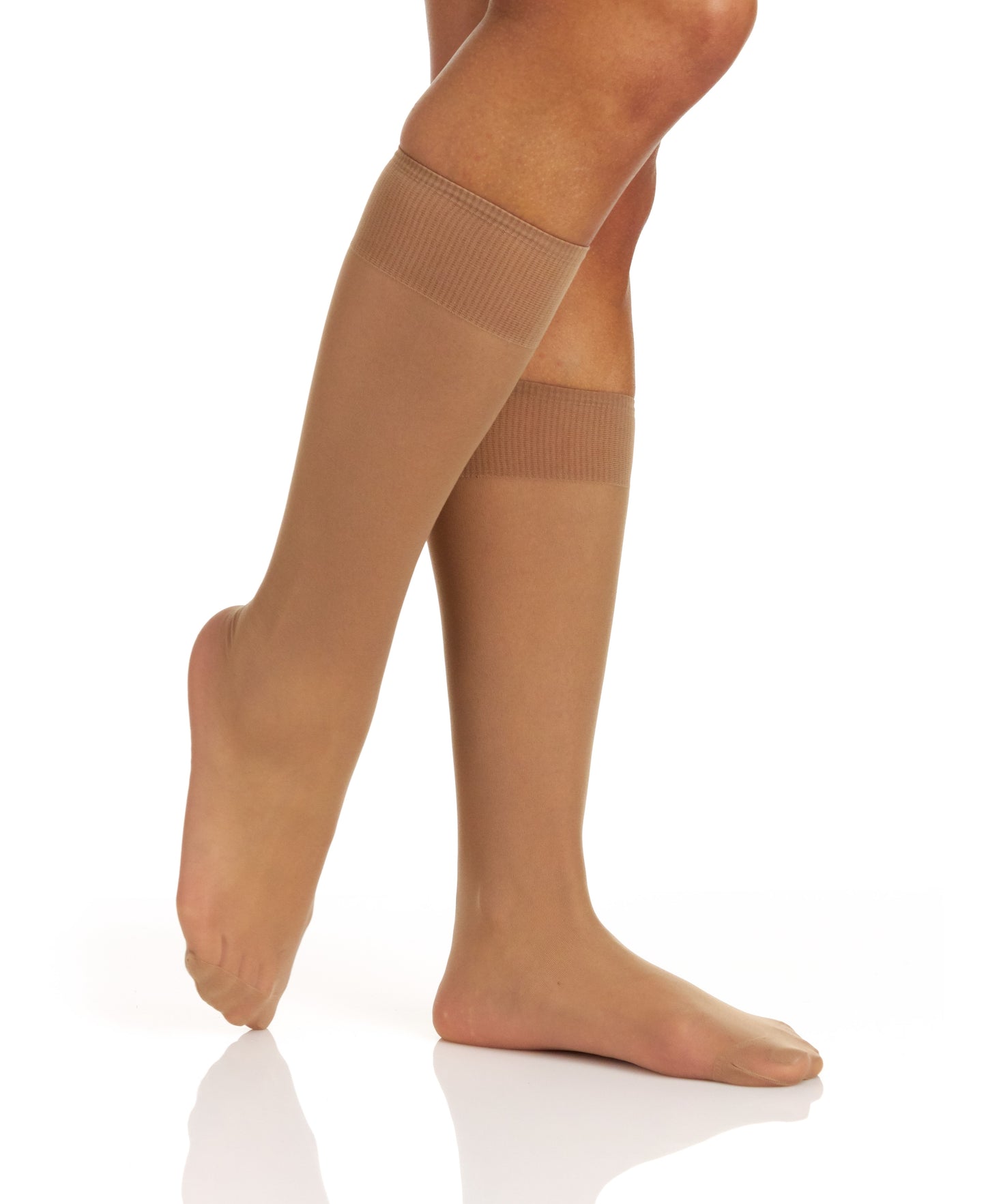 3 Pair Pack  All Day Sheer Knee High with Reinforced Toe