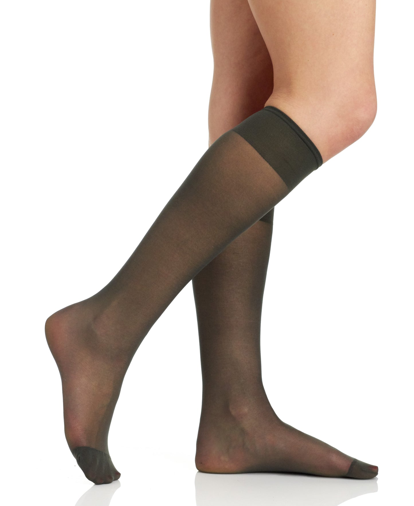 3 Pair Pack  All Day Sheer Knee High with Reinforced Toe