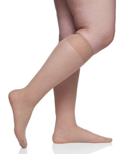 3 Pair Pack Queen All Day Sheer Knee High with Reinforced Toe