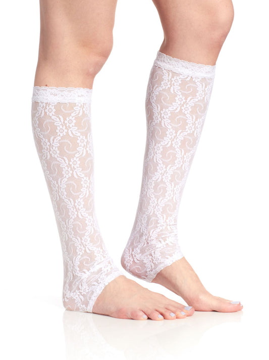 Sheer Lace Footless Trouser Sock