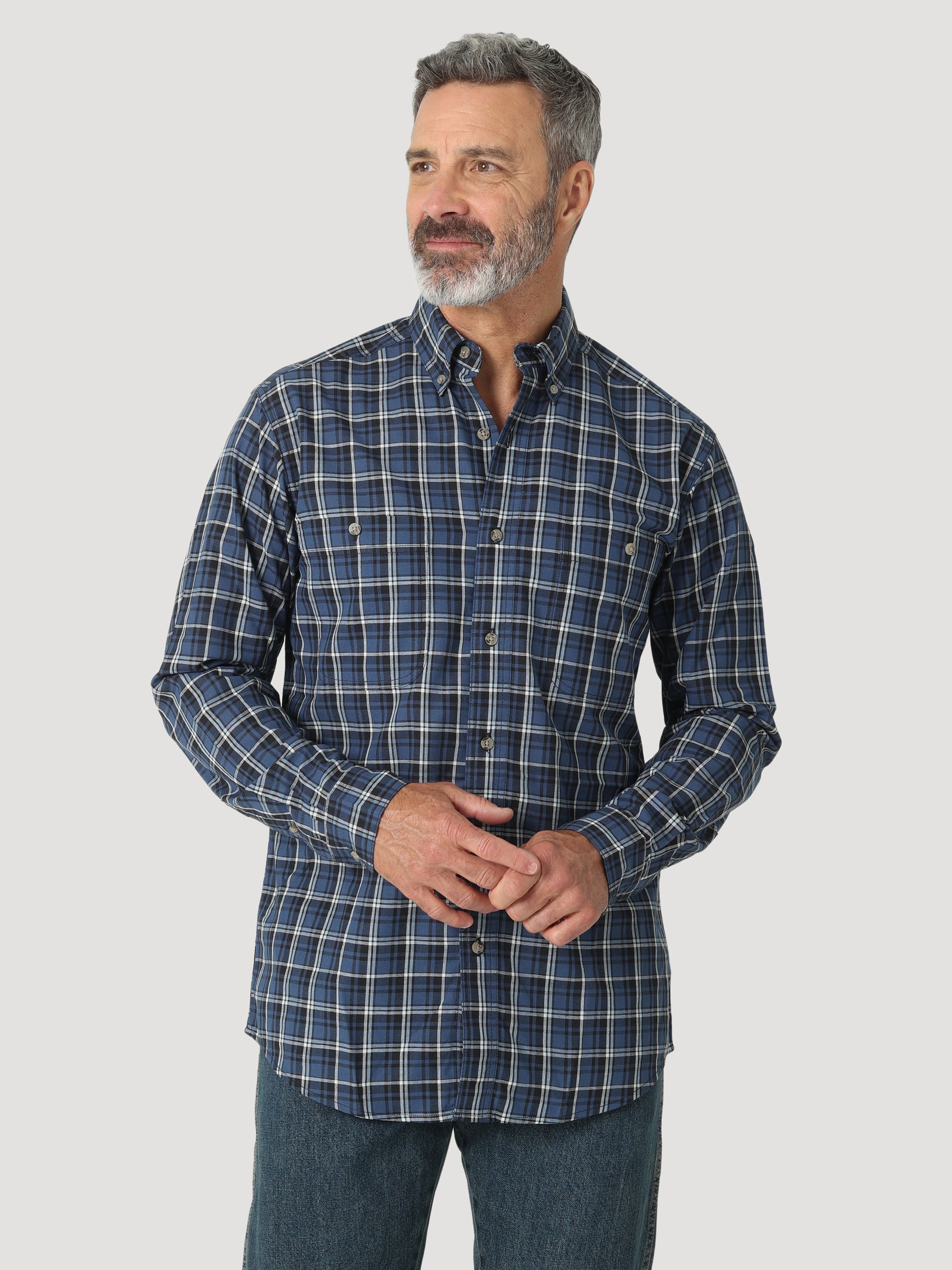 Blue Ridge Plaid Long Sleeve Woven Shirt – EssentialApparel.com