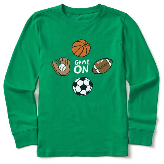 Kids Crusher Game On Sports Long Sleeve Tee Shirt