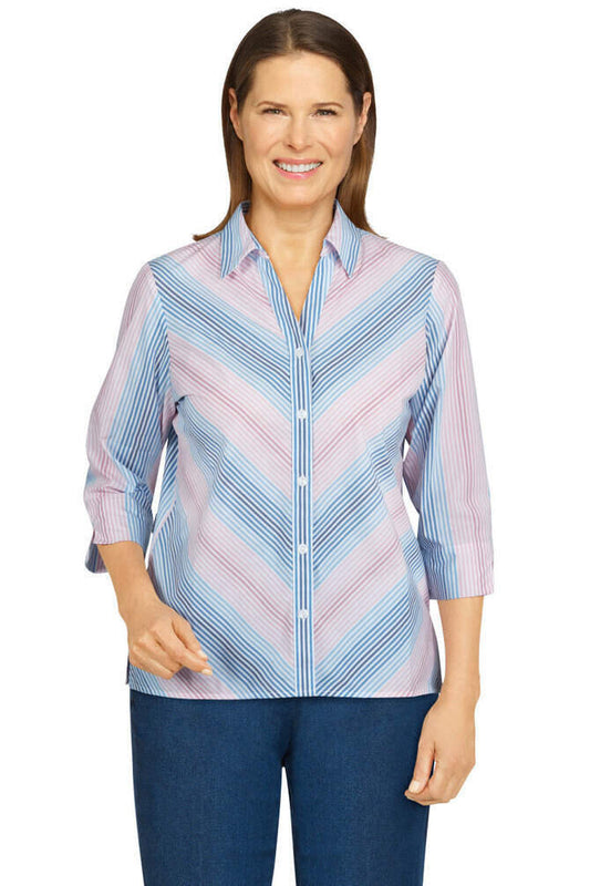 Mitered Stripe Shirt