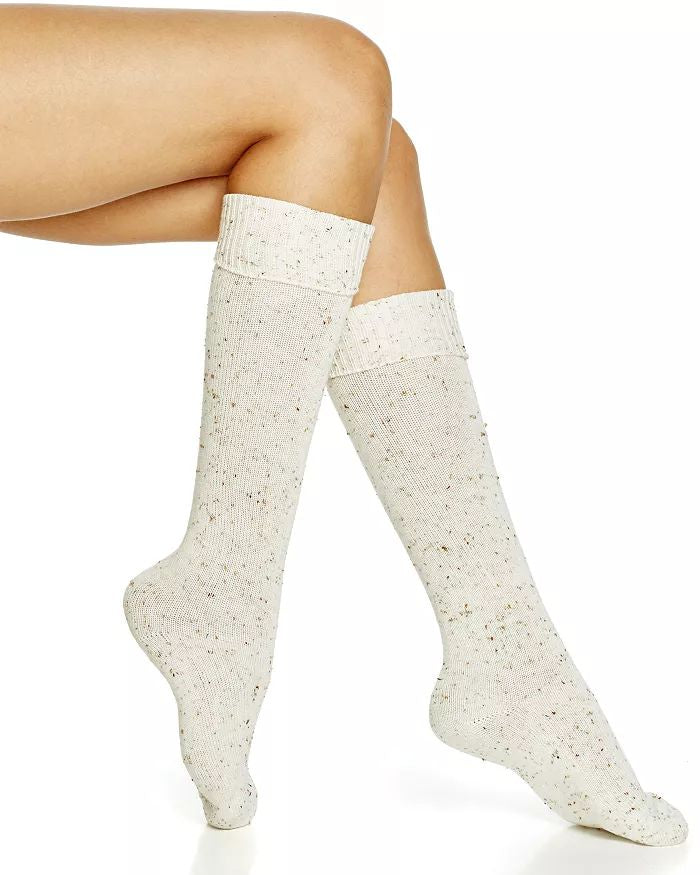 Tweed Knee Sock With Cuff