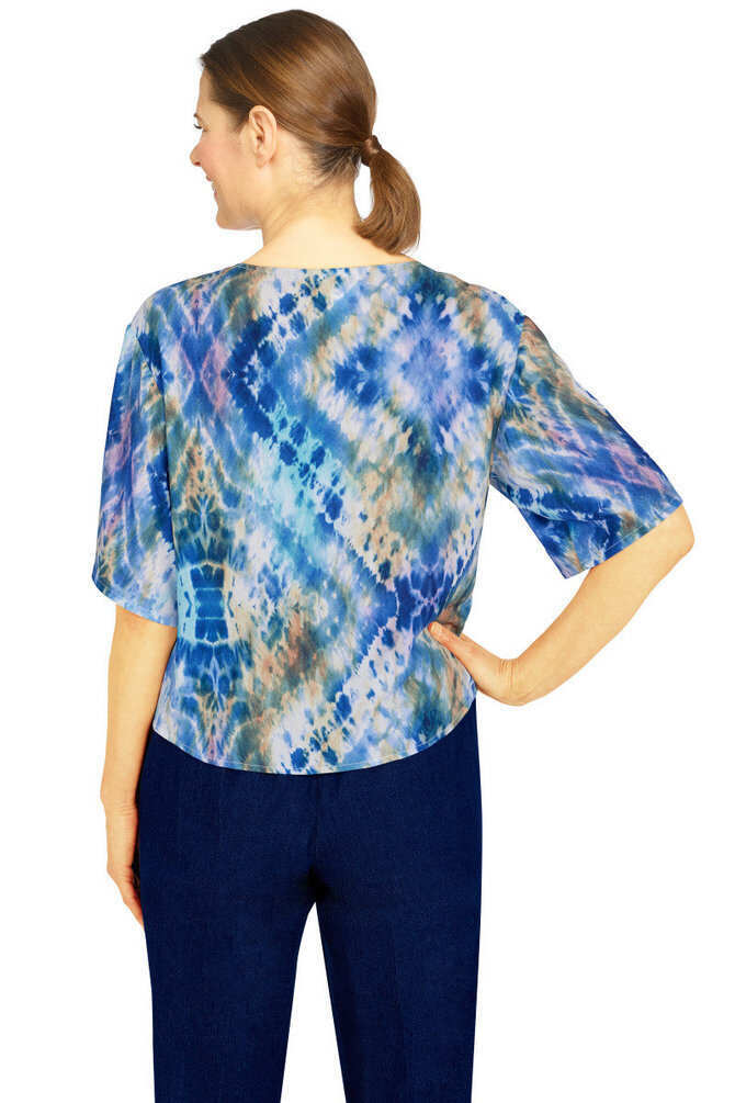 Indigo Daze Tie Dye Shirt Petite