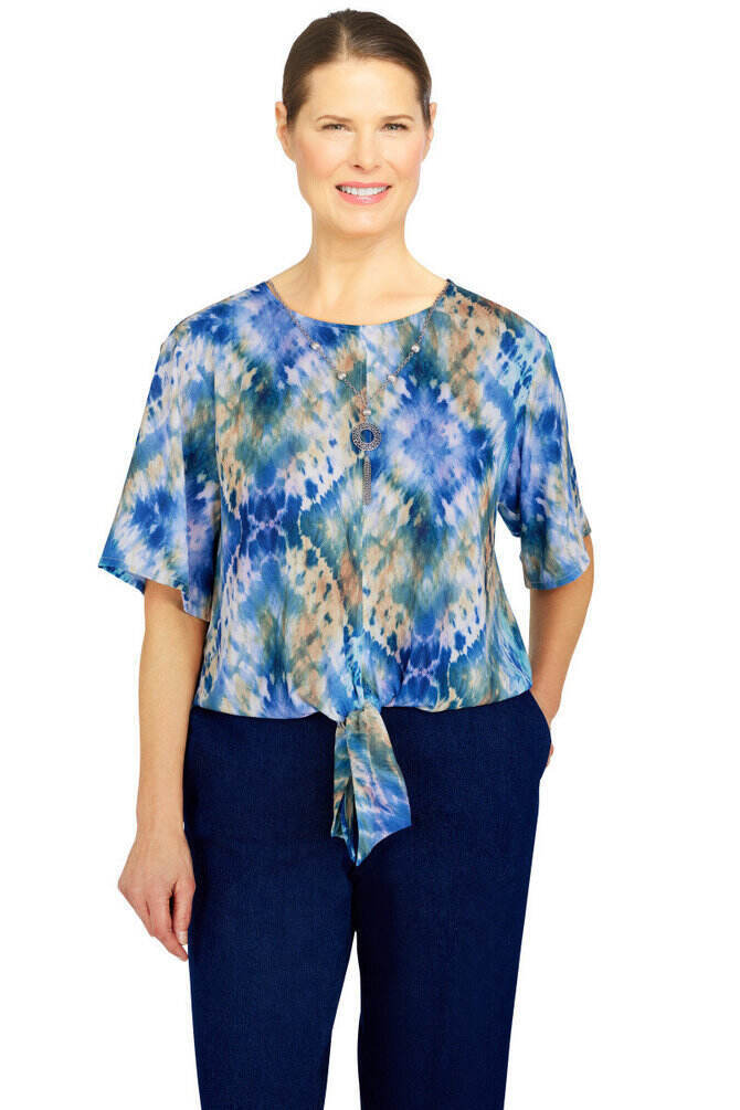 Indigo Daze Tie Dye Shirt Petite