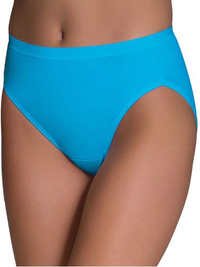 Assorted Cotton Hi Cut Briefs 6 Pack