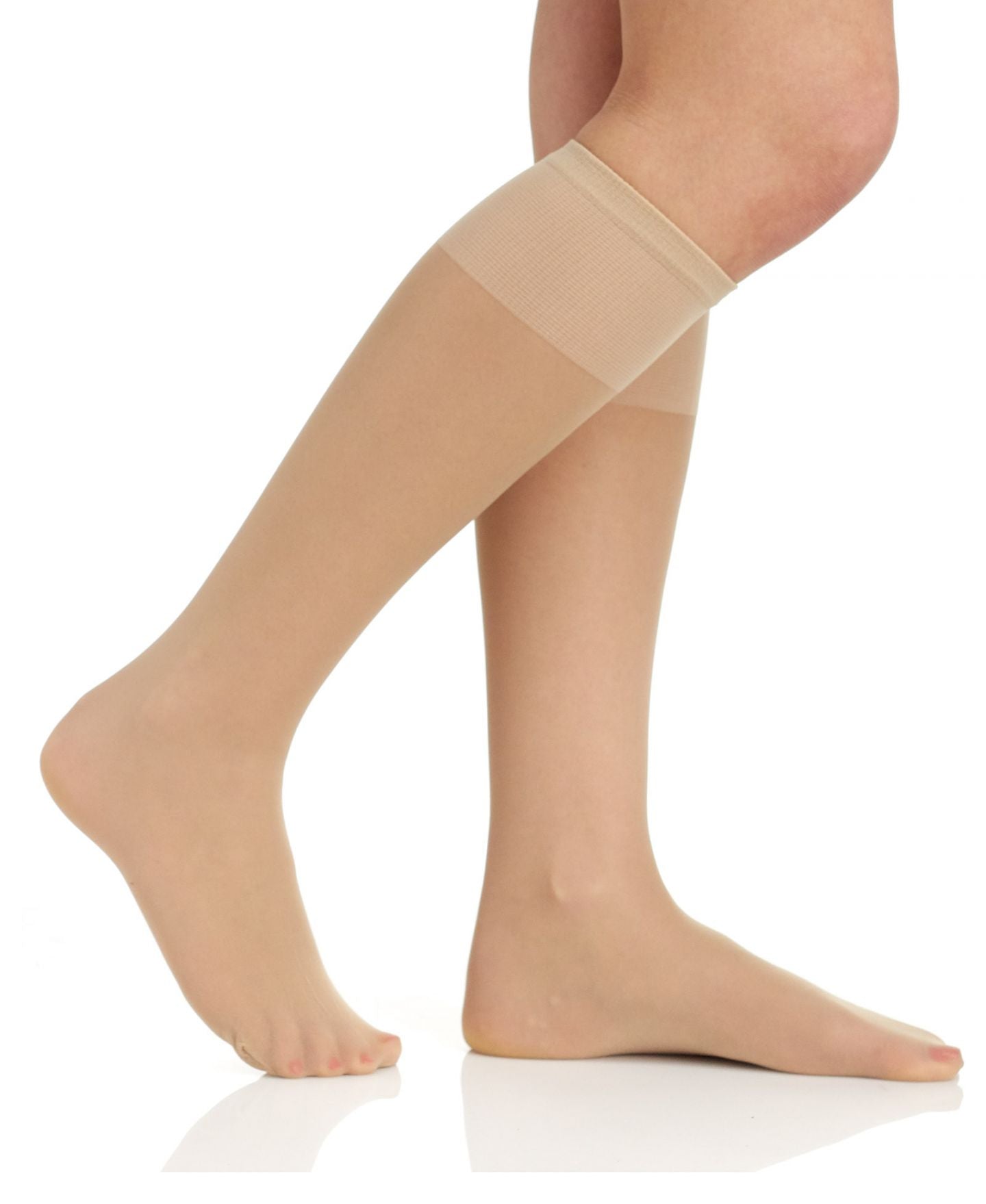 3 Pair Pack Sheer Support Knee High with Sandalfoot Toe