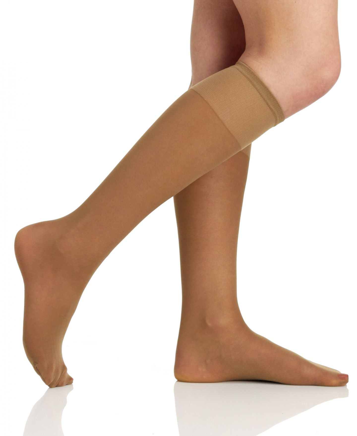 3 Pair Pack Sheer Support Knee High with Sandalfoot Toe