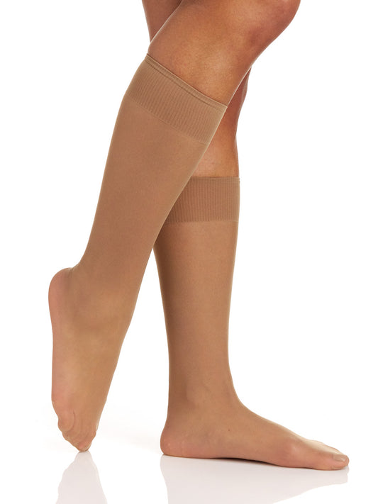 3 Pair Pack All Day Sheer Knee High with Sandalfoot Toe