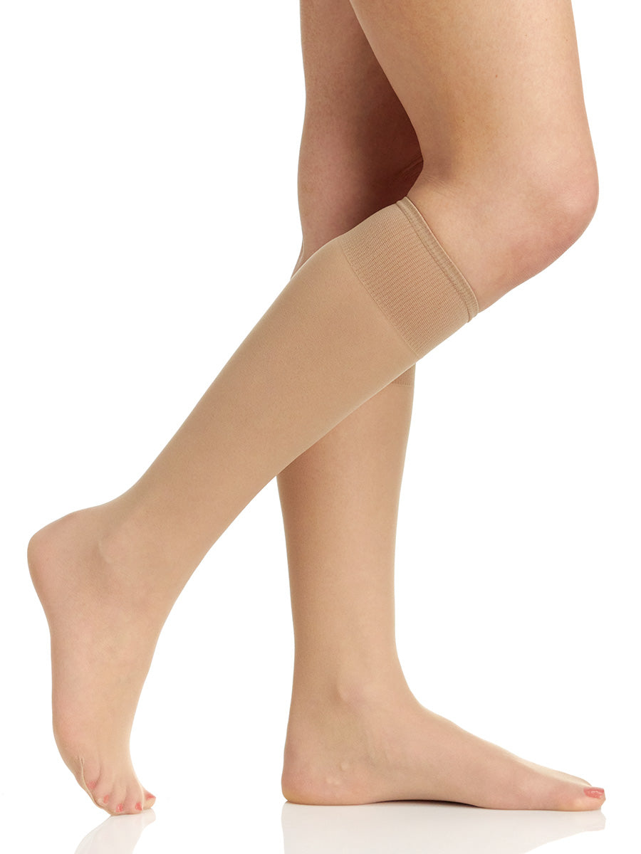 3 Pair Pack All Day Sheer Knee High with Sandalfoot Toe