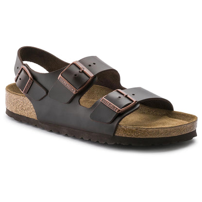 Unisex Milano Soft Footbed Smooth Leather Slides