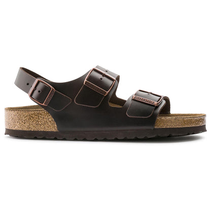 Unisex Milano Soft Footbed Smooth Leather Slides