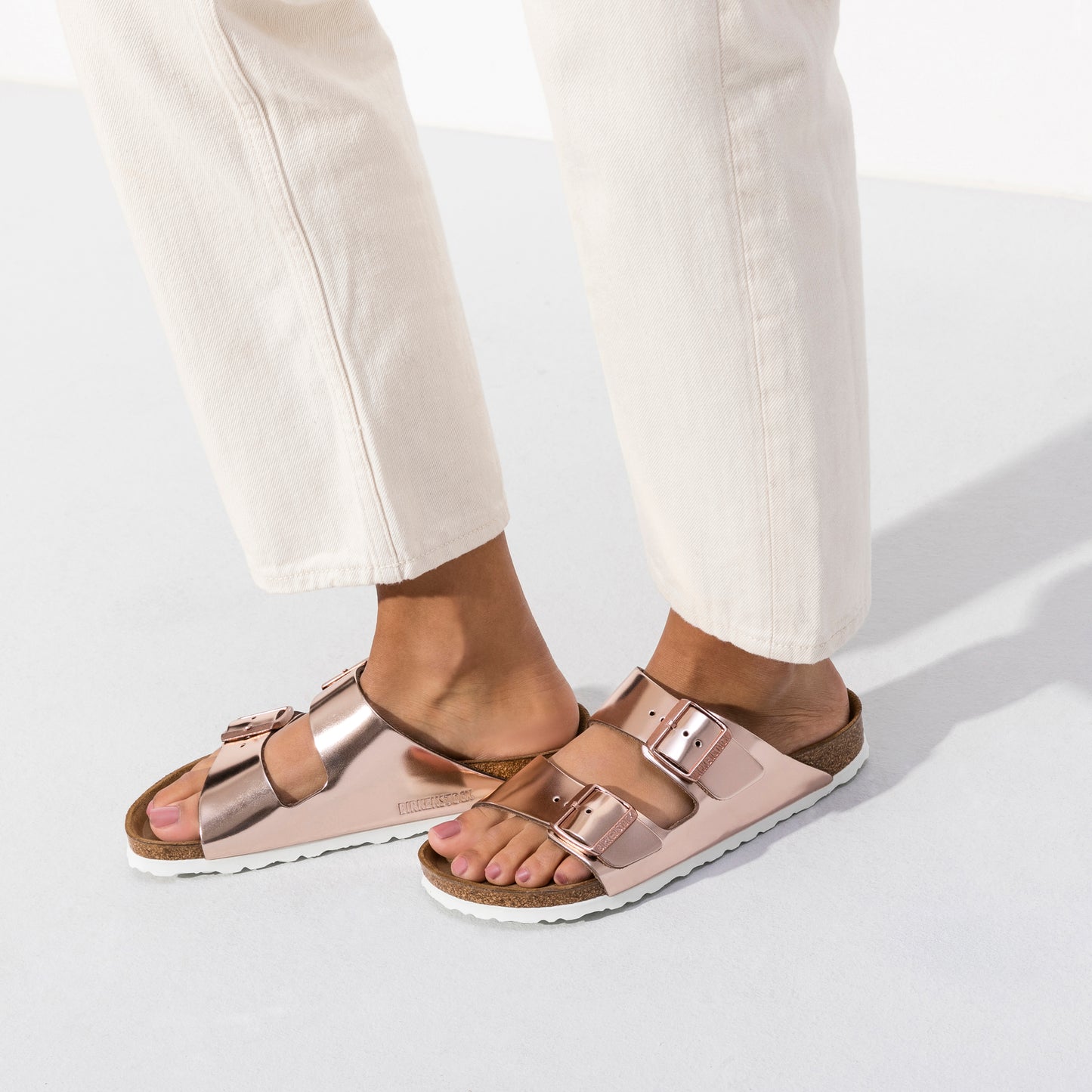 Women's Arizona Soft Footbed Leather Slides