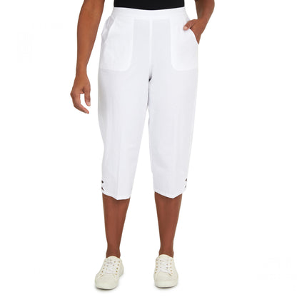 Tropic Zone Capri Pants With Lattice Trim