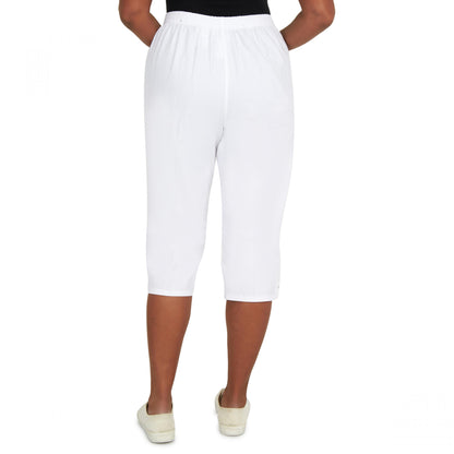 Tropic Zone Capri Pants With Lattice Trim