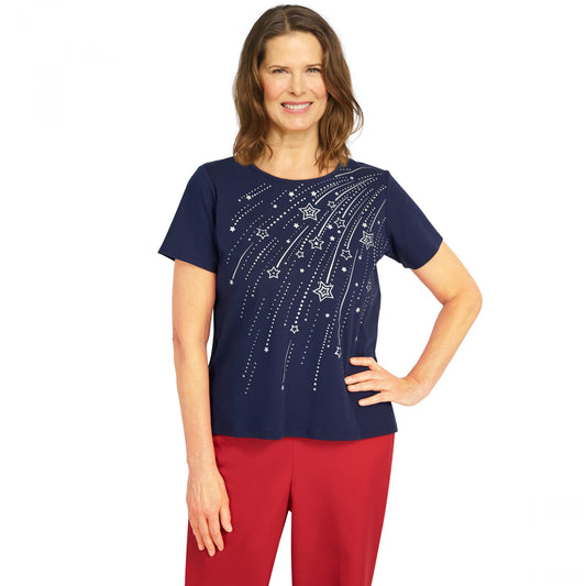 Land Of The Free Shooting Stars Tee Shirt