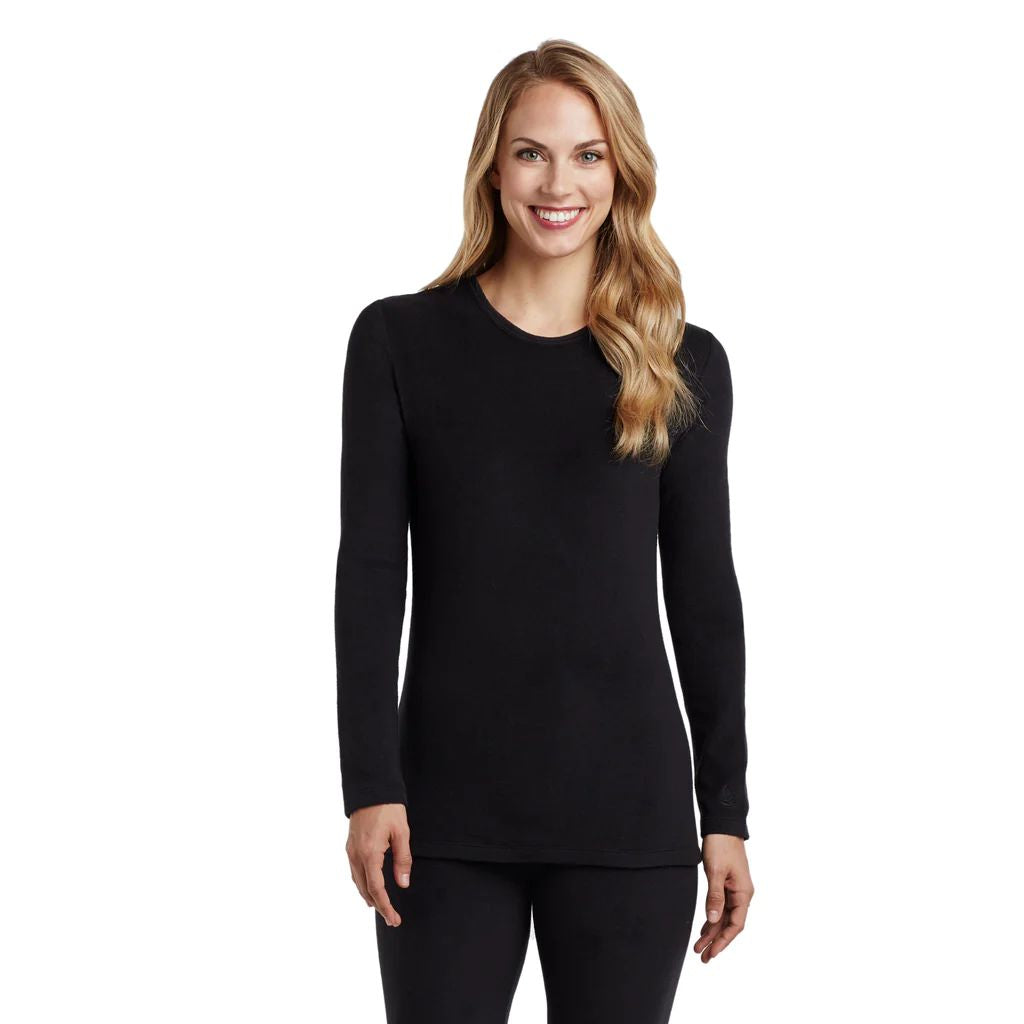 Fleecewear With Stretch Long Sleeve Crew Neck Shirt