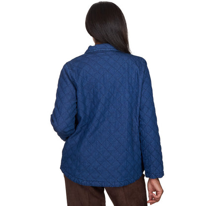 Autumn Weekend Denim Quilt Jacket Petite