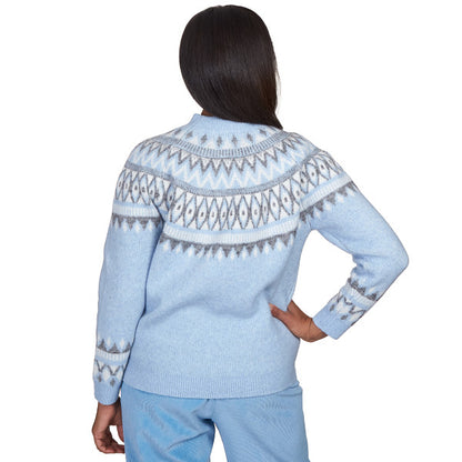 Swiss Chalet Fairisle Yoke Sweater Petite