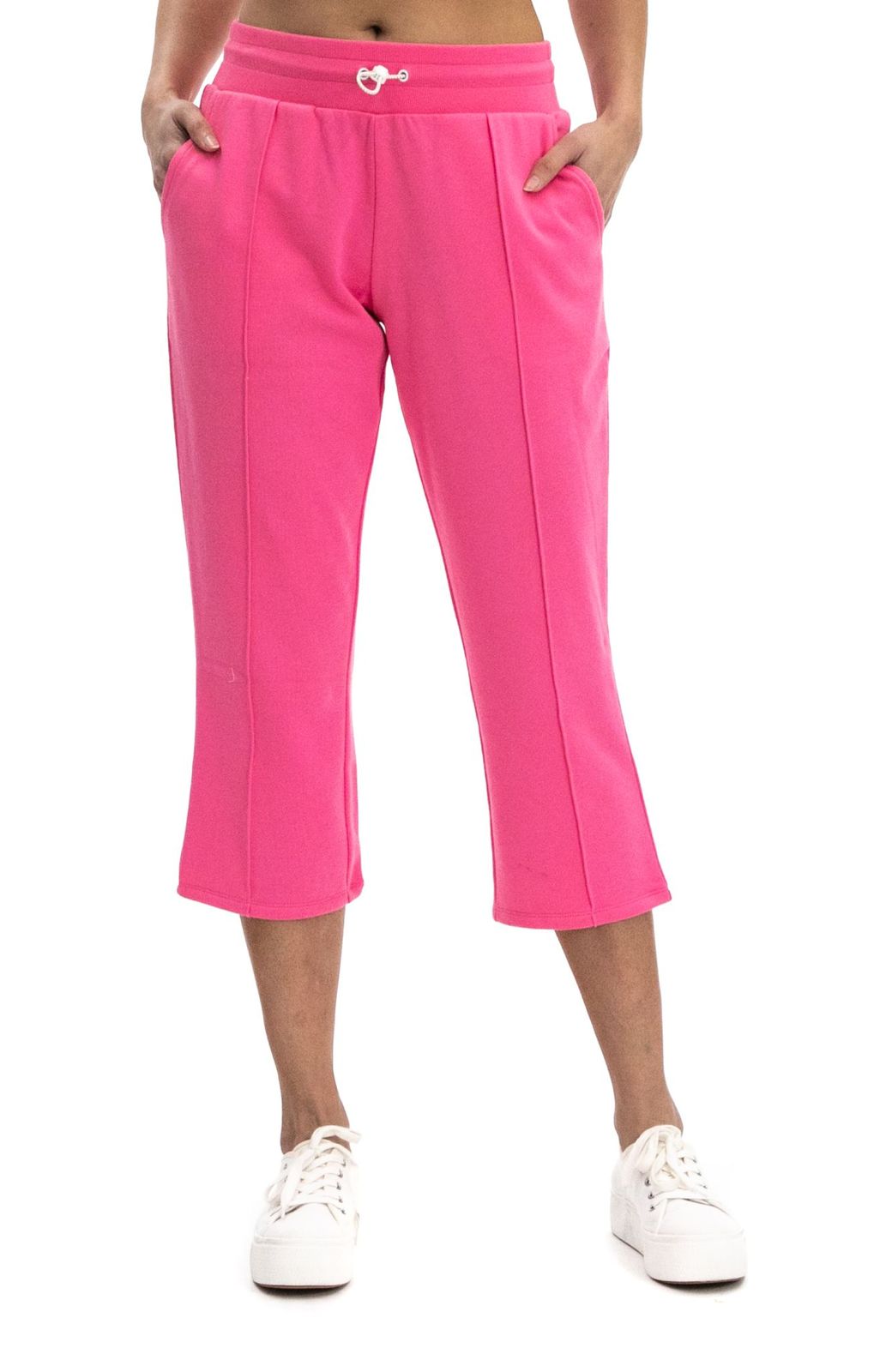 Pintuck Straight Leg Capri Pants