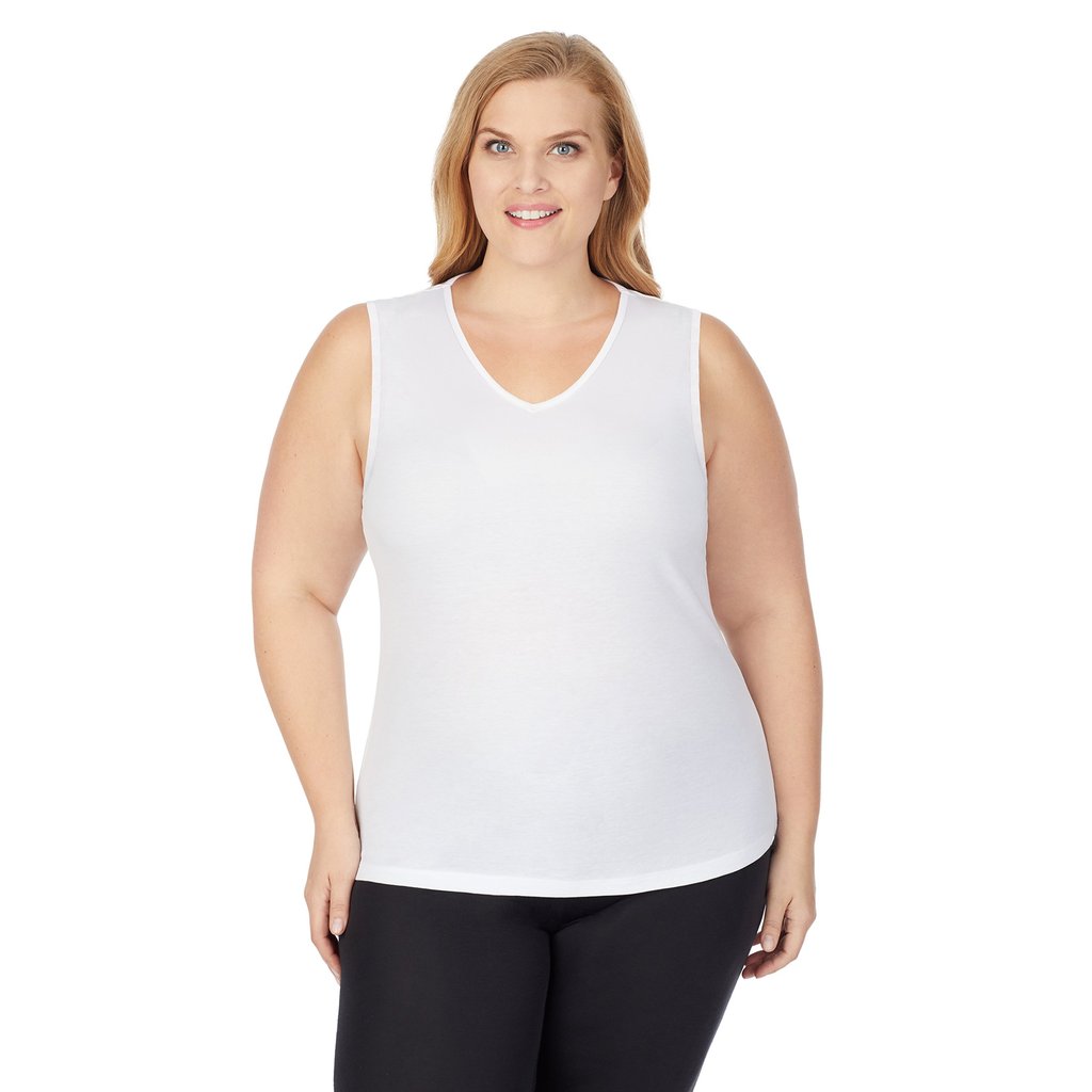 Climatesmart Vee Neck Tank Top Plus Size