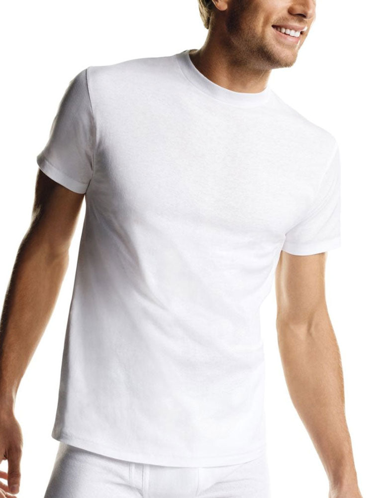 Men's White Tagless Crewneck Undershirt 6-Pack